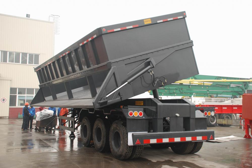 Work Tri Axle Side Dump Semi Trailer