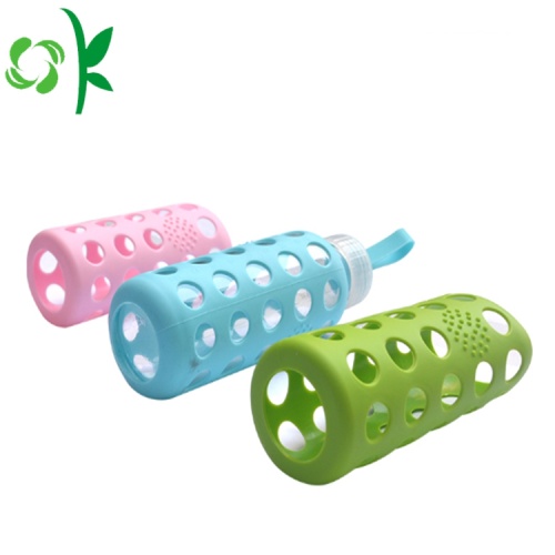 Silicone Bottle Sleeve Silicone Tea Cup Glass Bottle Sleeve Supplier