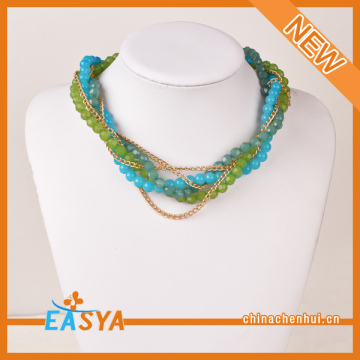 Multi Strand Beaded Chain Necklace Wholesale