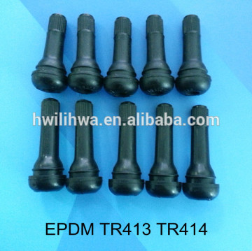 Snap-in tubeless tire valve stems TR413