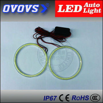 OVOVS car led round angel eyes headlight cob angel eyes for car