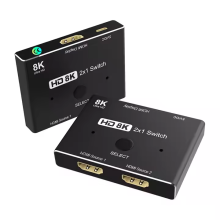 8K 2x1 HDMI Switch with Audio Extractor - 2 Input 1 Output HDMI Switcher