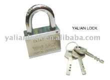 square iron padlock with vane key