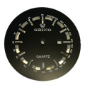 Black White Matte Dial Applied Indices For Watch