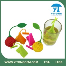 EEC/FDA/LFGB/SGS certificates fruit shaped silicone tea bag squeezer