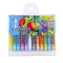 Rotatable Crayon Set - 12 Colors Art Supplies Twist Rainbow Crayon Pen For Kids
