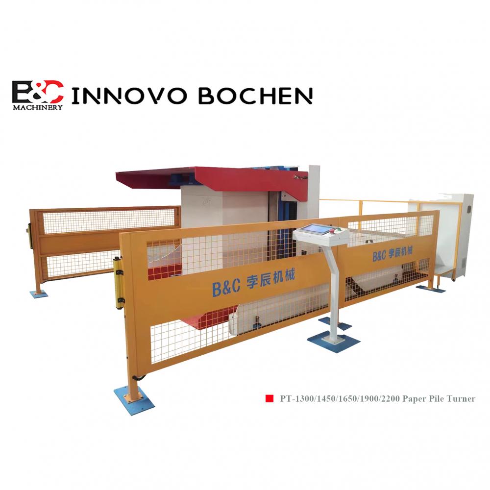 Automatic high speed paper pallet pile turner machine with aligning and dust removing