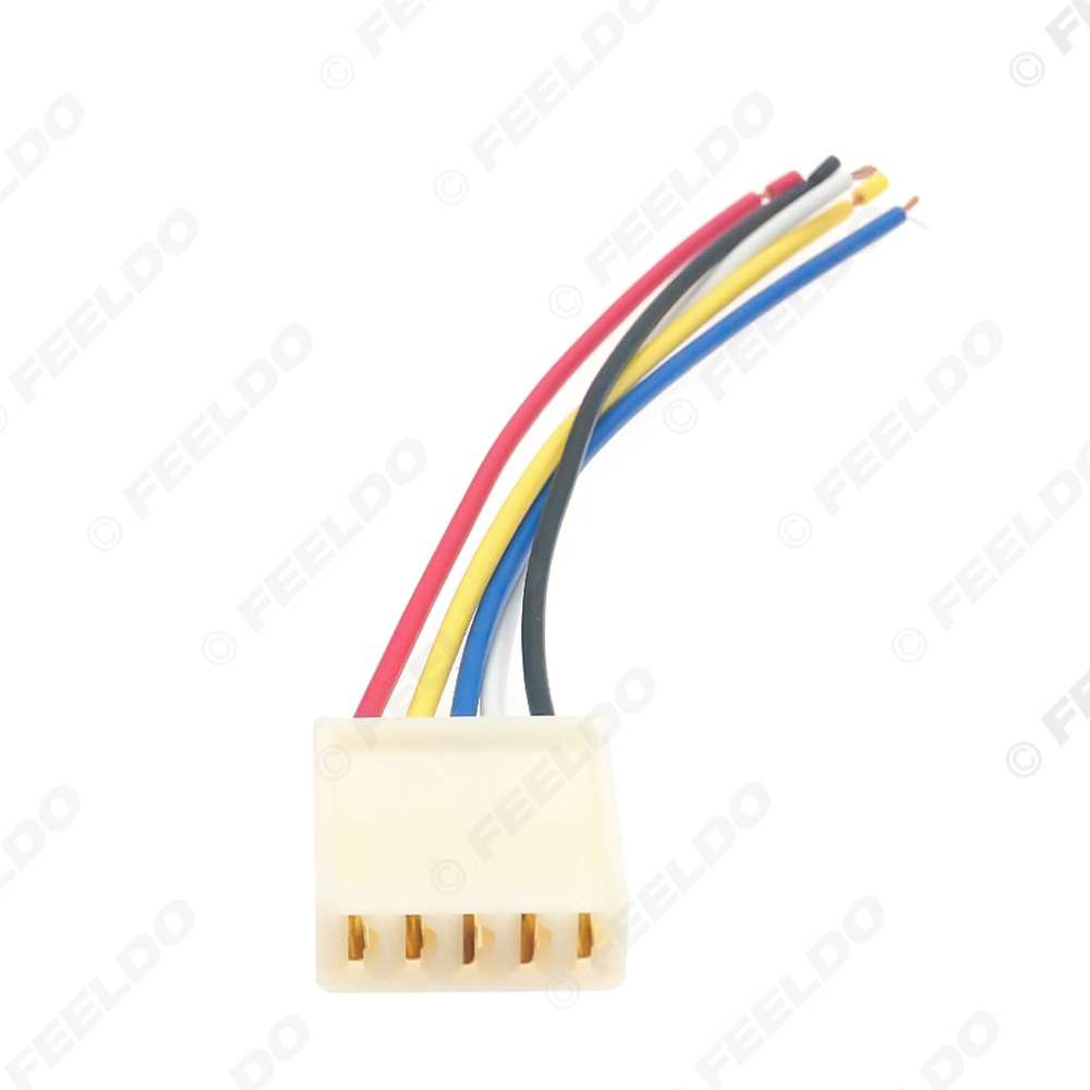 Universal 12V/24V 20A Car Power Window 5Pins Switch with Red Illumination Indicator Wiring Cable