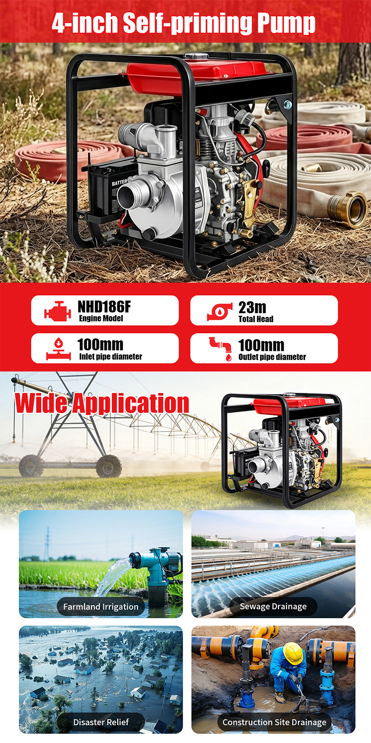 Bomba de agua diésel TKH100P-1(12) TKH100P-1 Diesel Water Pump(12)