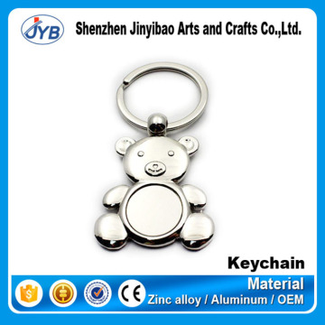 popular cute design metal little bear shape metal keychain for wholesale