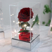 Best Price Dried Rose Acrylic Gift Box