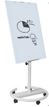 Office Mobile Tempered Glass Flip Chart Easel