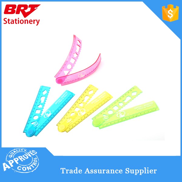 Multi-color folding plastic ruler