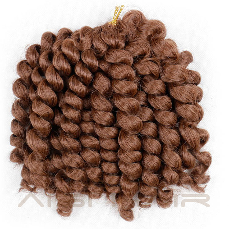 Aisi Hair 8inch Jumpy Wand Curl Crochet Braids 20 Roots Jamaican Bounce Synthetic Crochet Hair Extension for Black Women