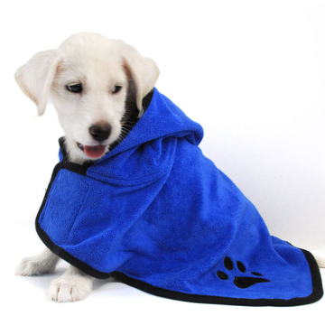 Bathrobe Anjing Penyerap Microfiber Biru Biru