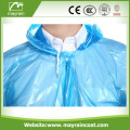 Niebieski jednorazowy płaszcz przeciwdeszczowy PE dla dorosłych