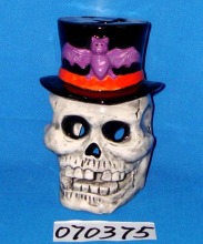 Halloween Decoration Ceramic Skull Tealight Candle Holder