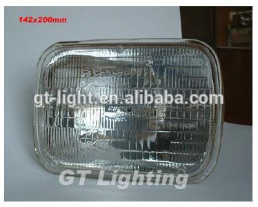 sealed beam 7 inch square car auto headlamp 12v