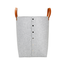 Sturdy Large Foldable Felt Hampers: Durable Freestanding Laundry Baskets with Convenient Handles