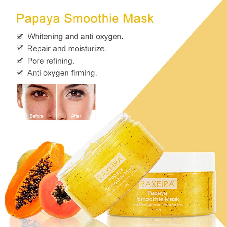 Wholesale Natural Papaya Smoothie Mask for Facial Skin Care