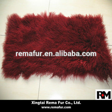 Fashion dyed Tibet Lamb Fur Plates/ Mongolian Lamb Fur Plates for rug