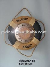 life buoy wall hanging CLOCK / life ring/ life saver, nautical style