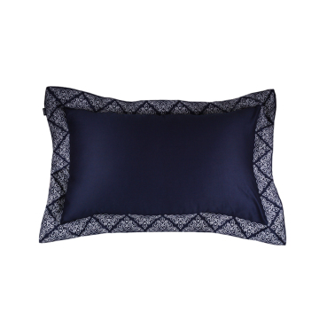 Embroidered Blue 100% Cotton Modern Brief Pillowcase