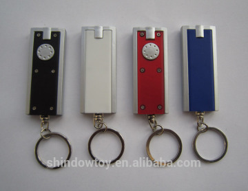 Fashionable white high quality LED key ring torch