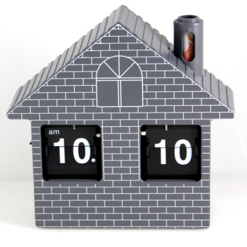 Red House Flip Clock Horloge de bureau