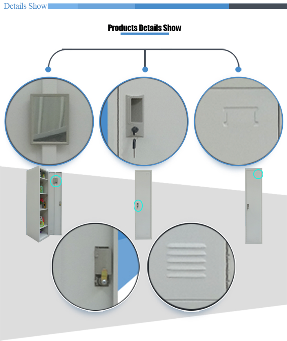 single tier steel school wardrobe