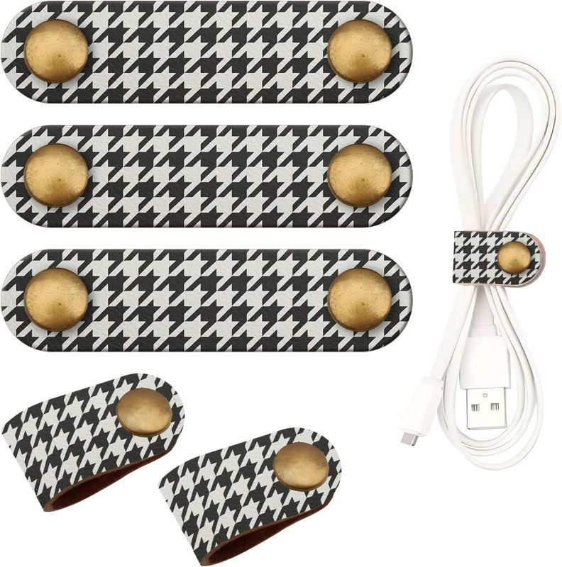 5 Pack Premium Leather Cord Keepers