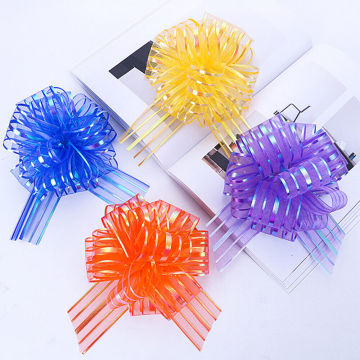 Organza Pull Bows and Flowers: Perfect Decorations for Weddings, Gifts, and Parties