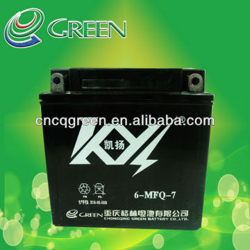 12V 7AH Maintenance Free smf motorcycle battery(6-mfq-7)