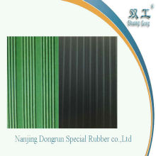 Fine and wide ribbed rubber sheet