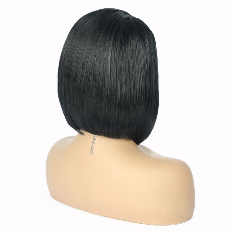 short blunt bob wigs pixie cut synthetic blend lace frontal wigs short lace wig with synthetic hair