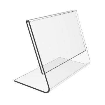 Counter top clear a5 size acrylic menu holder, transparent plastic menu holder