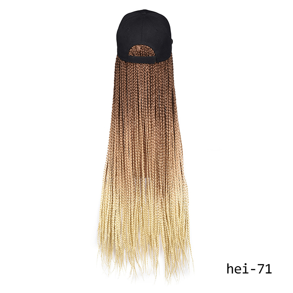 Julianna Hair Quality Synthetic Cow Boy Hat Women Braided Wig Hats Wigs Hair Extensions For Black Women