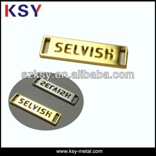 Brushed gold metal label/engraved metal labels