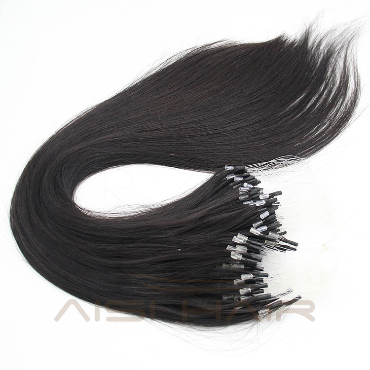 Aisi Hair Grade 8A Straight Micro Loop Indian Hair Nano Ring Links Human Hair Extensions