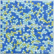 Subway black white pebble mosaic