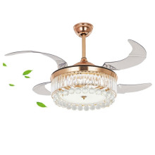 Minimalist European Style 42 Inch Crystal LED Ceiling Light for Restaurants