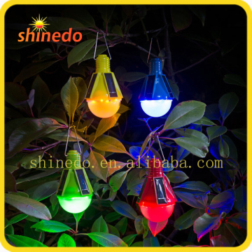 solar rechargeable hanging bulb light