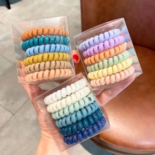 Wholesale 6pcs Elastic Hair Ties & Phone Cord Hair Scrunchies