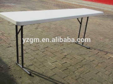 HDPE Plastic Folding Table for dining, rectangular plastic table outdoor, HDPE blow molding table