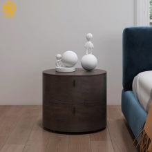 Modern Minimalist Italian Bedside Table with Drawers