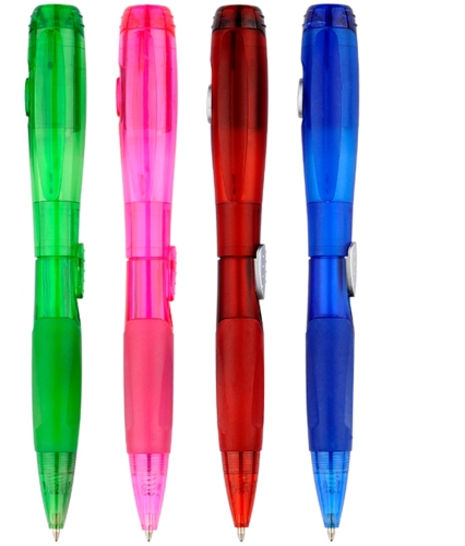 Прозрачные цветные рекламные шариковая ручка с светом Сид