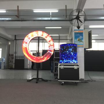 4mm Curving LED video screen soft curtain sector