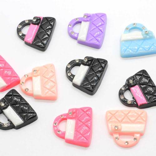 Best verkopende nieuwste product kleurrijke diamanten portemonnee vrouwen tassen stijl plaksteen hars kralen kawaii cabochons voor ambachtelijke doe-het-zelf-bedels