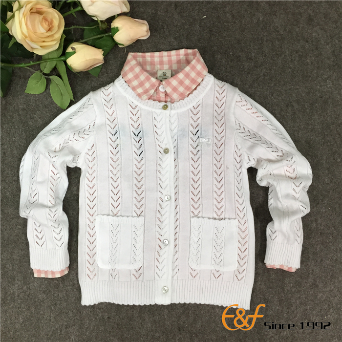 Hollow Design Cardigan Sweater for Baby Girls