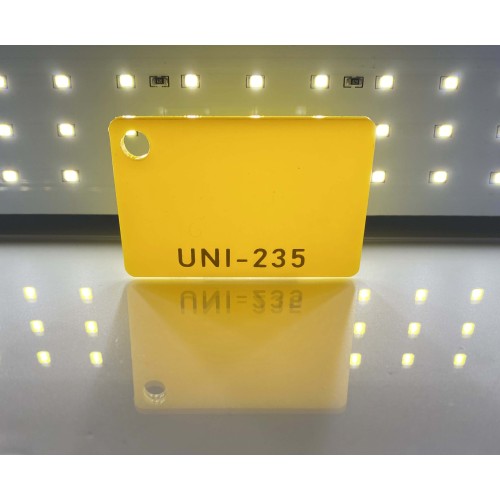 Feuille de plexiglas acrylique jaune 3 mm d&#39;épaisseur 1220 * 2440 mm